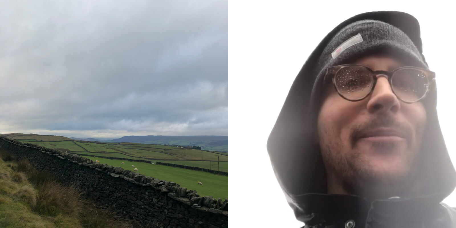 The left image shows a landscape of Yorkshire, it is (in Sev's own words) the most